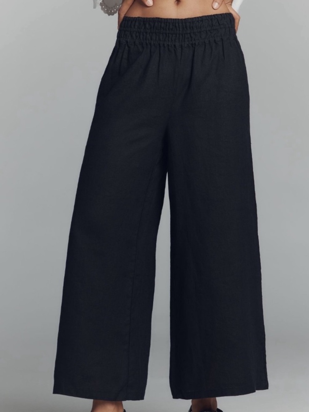 Anthropologie Somerset 100% Linen Pull-On Pants Size XS Black - Picture 12 of 15